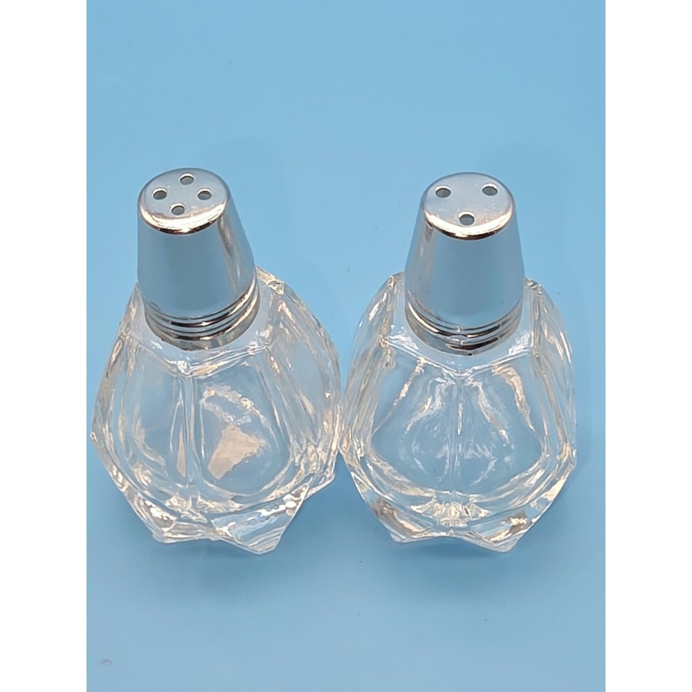 Vintage Mini Glass Salt And Pepper Shakers Japan